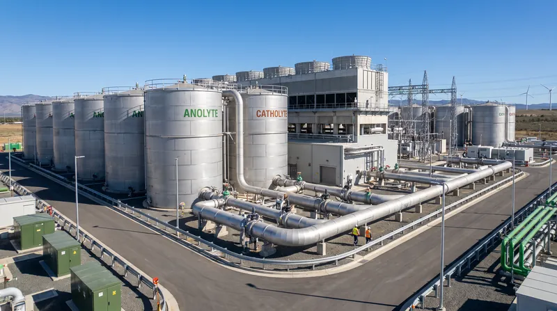 Flow batteries decouple power output from storage capacity, allowing developers to extend duration simply by increasing tank size.
