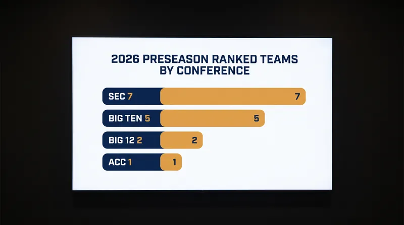 The SEC and Big Ten dominate the preseason Top 25 rankings.