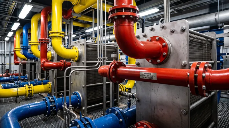 Intermediate heat exchangers physically isolate the desalination plant from the reactor's primary coolant loop.
