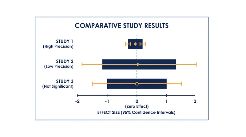The width of a confidence interval reveals the precision of a study's findings.