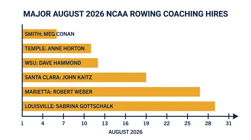A flurry of August transactions reshaped collegiate rowing staffs from coast to coast.