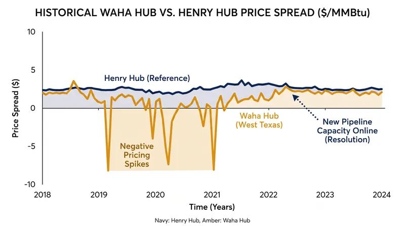 New takeaway capacity is expected to narrow the persistent price discount at the Waha hub.