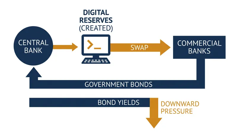 How Quantitative Easing injects liquidity into the financial system.