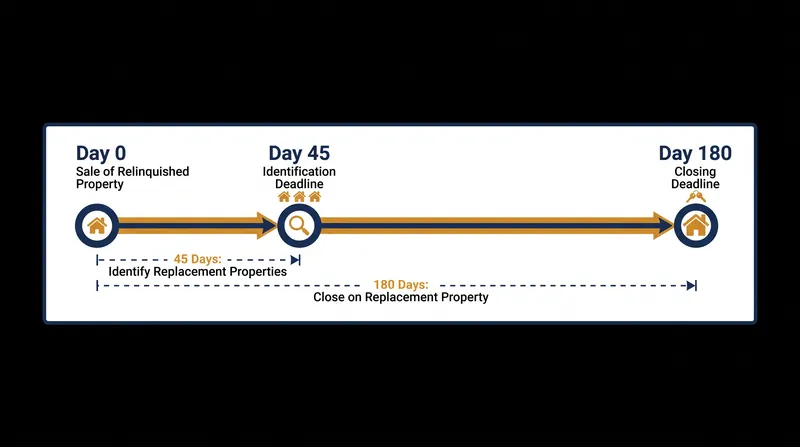 The IRS mandates a strict 45-day window to identify replacement properties and 180 days to close.