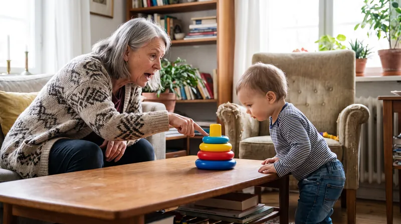 Naming the objects a child focuses on helps forge linguistic neural pathways long before they can speak.