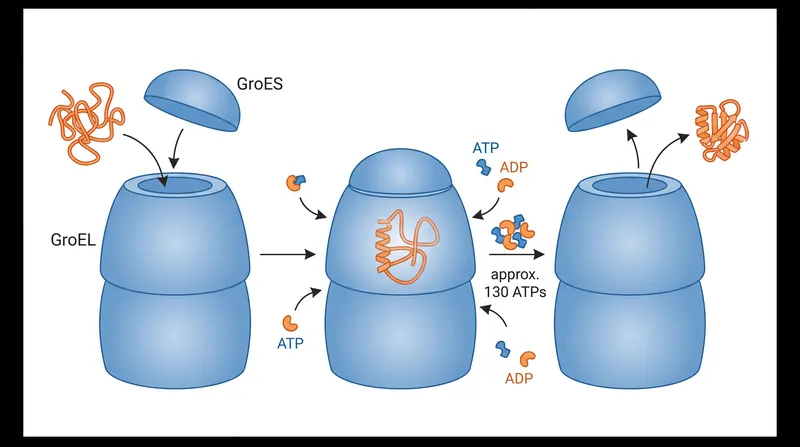 Molecular chaperones provide an isolated environment for misfolded proteins to retry the folding process, consuming significant cellular energy.