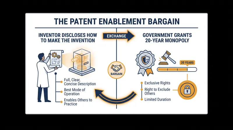 The foundational bargain of patent law requires teaching the public how to recreate the invention.