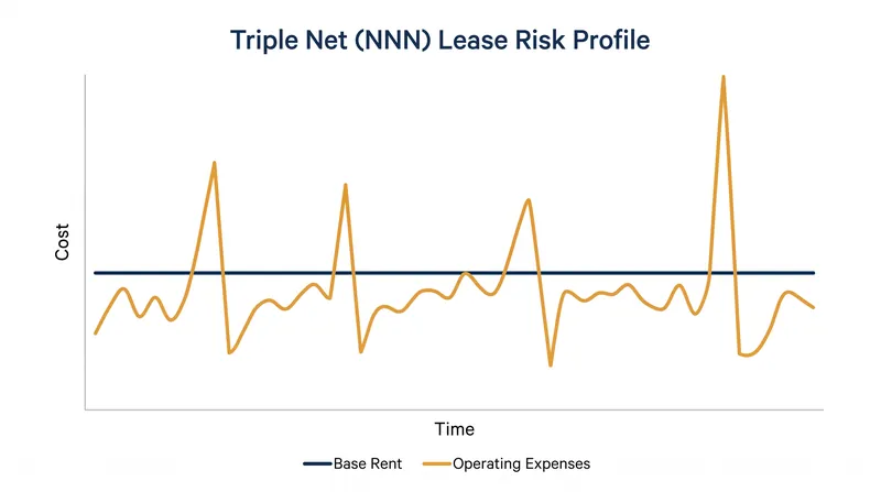 While NNN leases offer lower base rents, they expose tenants to variable operating and maintenance costs.