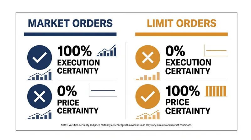 The fundamental trade-off between execution certainty and price certainty.