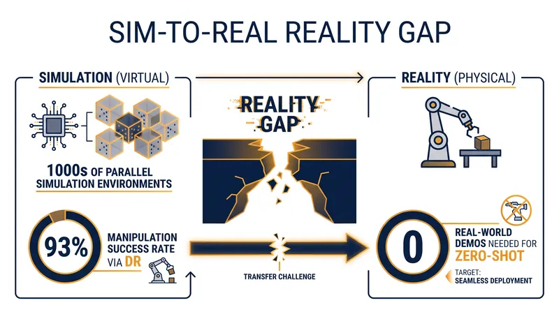 Key metrics demonstrating the efficiency of modern sim-to-real pipelines.