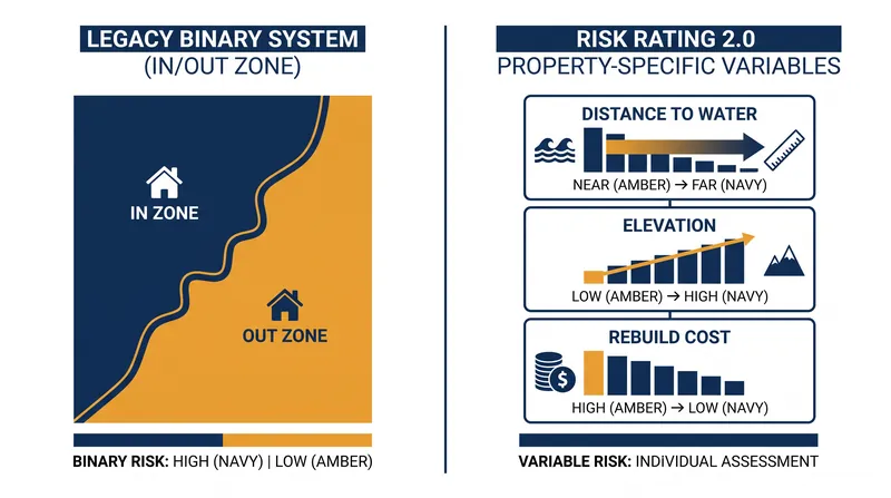 Risk Rating 2.0 shifts pricing from broad zones to individual property characteristics.