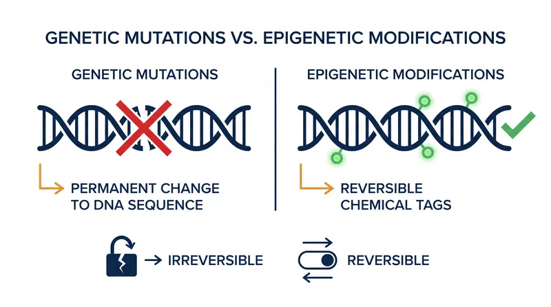 Unlike genetic mutations, epigenetic modifications are theoretically reversible, making them prime targets for new therapies.