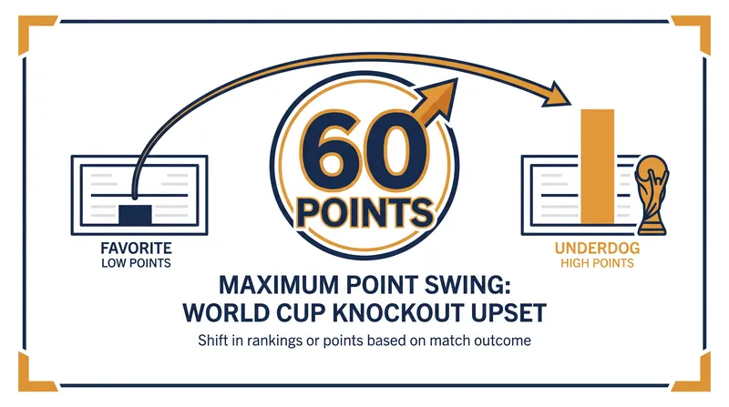 The mathematical cap on point transfers prevents a single upset from completely destroying a team's ranking.