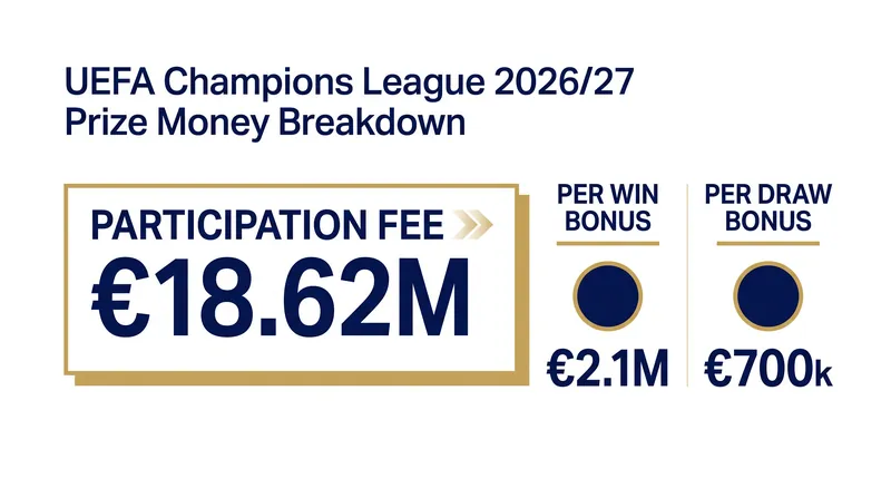 The guaranteed financial baseline and performance bonuses for the 2026/27 league phase.