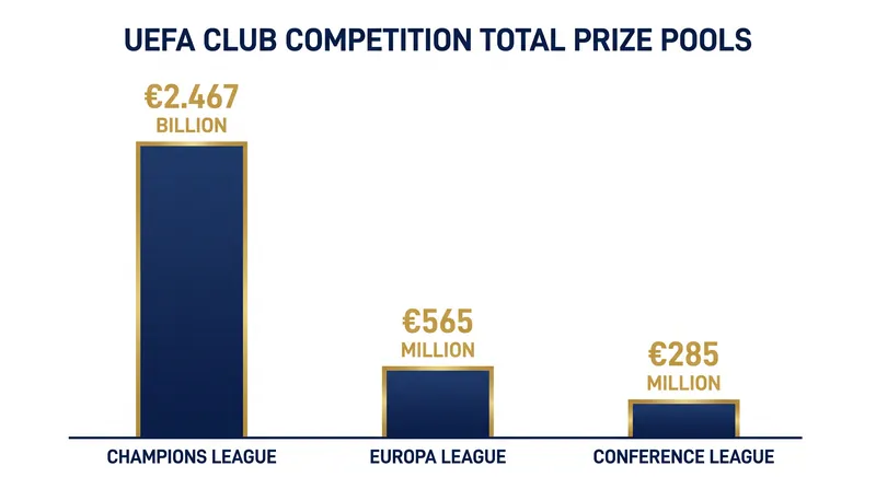 The massive financial disparity between the Champions League and UEFA's secondary competitions.