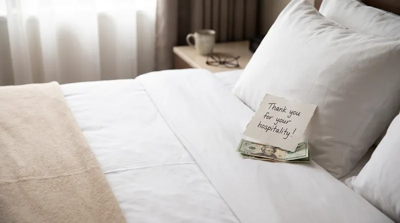 For hotel housekeeping, leaving a daily tip ensures the specific staff member who cleaned your room is compensated.