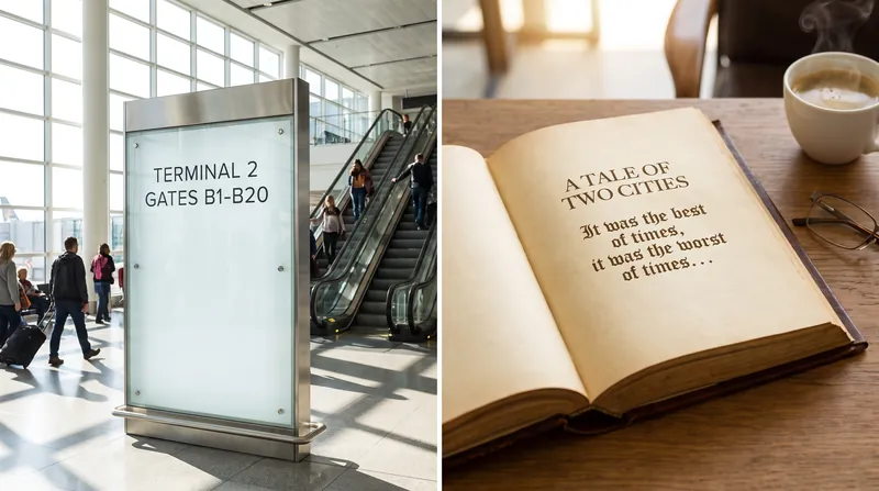 Context dictates form: sans-serifs excel in quick-glance environments, while serifs dominate immersive reading.