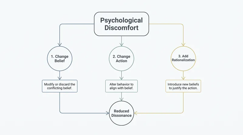 When faced with psychological tension, the mind typically chooses the path of least resistance: rationalization.