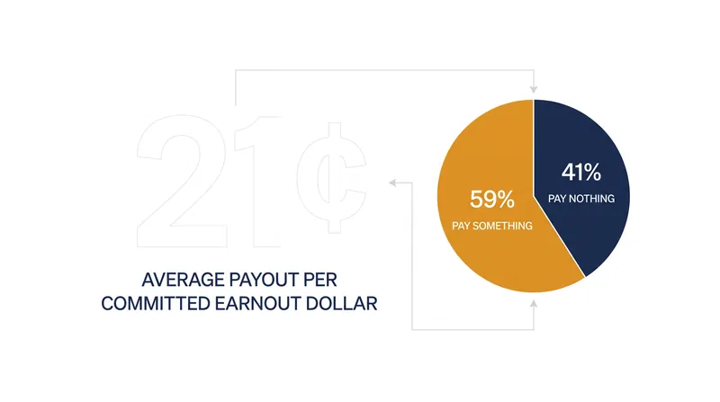 Statistical realization rates for contingent M&A payments.