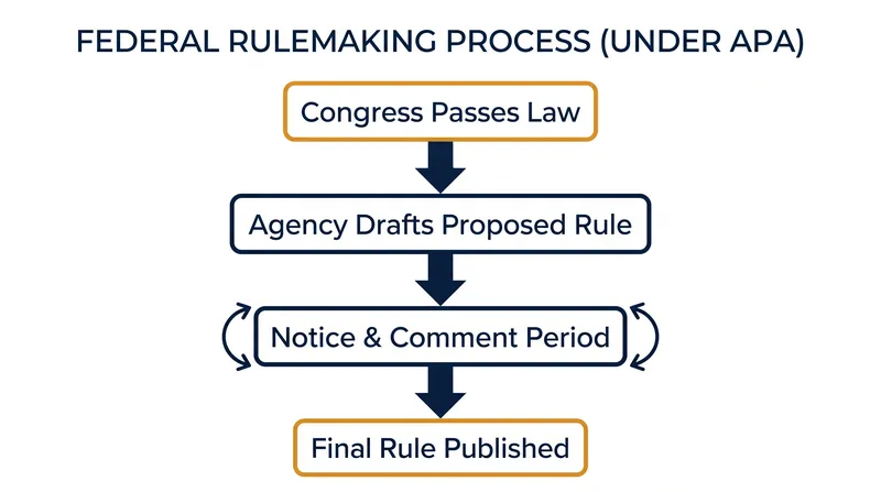 The procedural gauntlet every major federal regulation must survive to become binding law.
