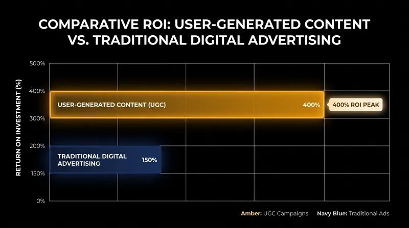 User-generated content consistently outperforms traditional branded content in conversion metrics.