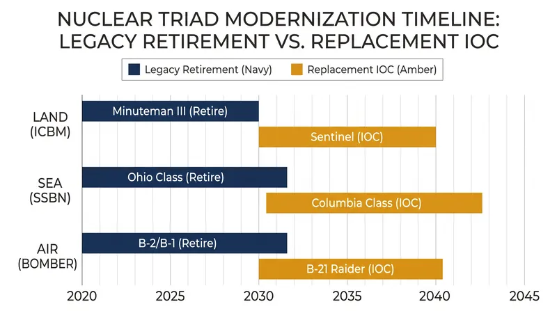 Concurrent modernization efforts risk creating a temporary dip in deployed assets as legacy systems age out.
