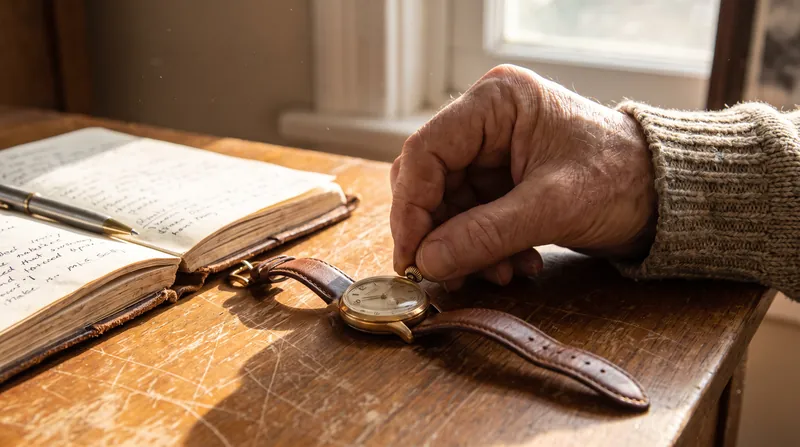 Winding a manual mechanical watch is a daily ritual that physically powers the mainspring.