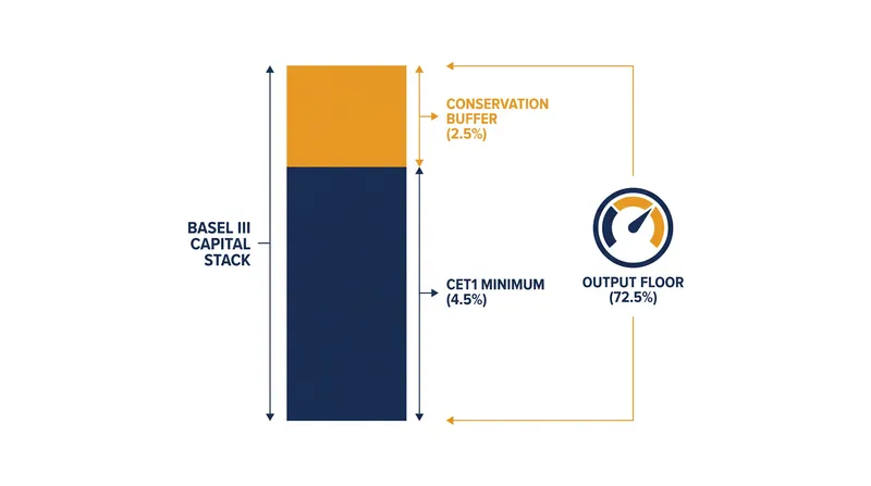 The Basel III framework requires banks to hold specific percentages of high-quality capital against their risk-weighted assets.