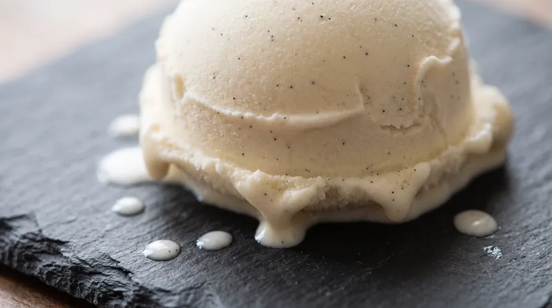 A network of partially coalesced fat and trapped air allows premium ice cream to hold its shape as it warms.