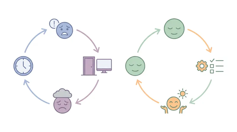 Breaking the cycle requires soothing the emotional distress associated with the task, rather than forcing discipline.