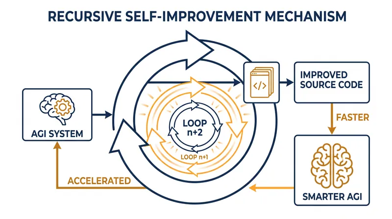 Recursive self-improvement is the theoretical mechanism that triggers an intelligence explosion.