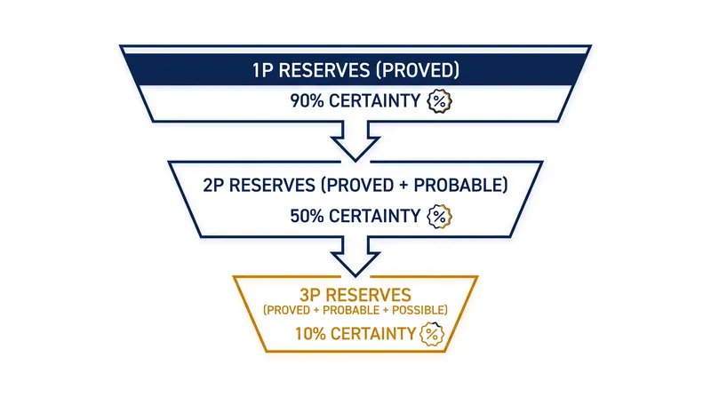 The PRMS probability thresholds for commercial recovery.
