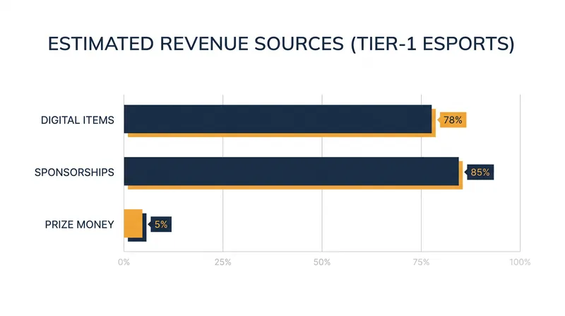 Tournament prize money accounts for a fraction of the operating budget for top-tier esports organizations.