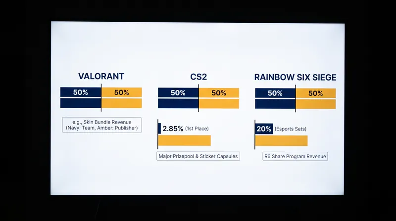 Across major tactical shooters, publishers have standardized on a 50% revenue share for premium digital items.
