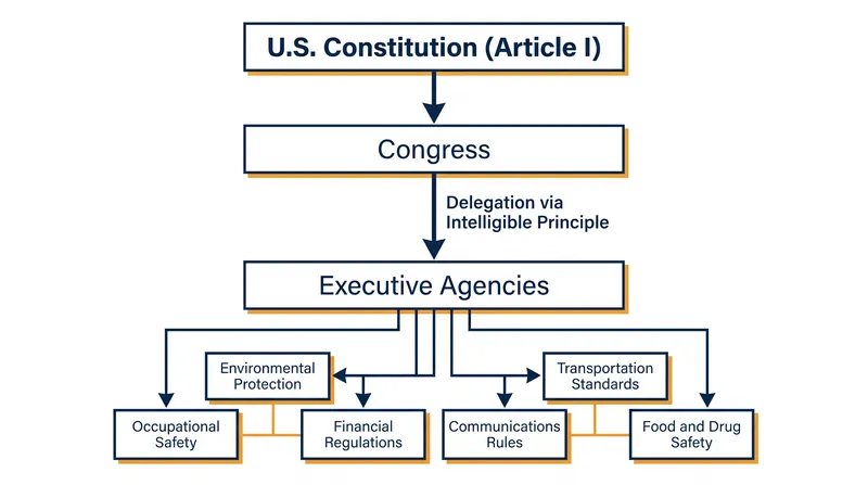 The 'intelligible principle' standard allows Congress to transfer rule-making authority to executive agencies.