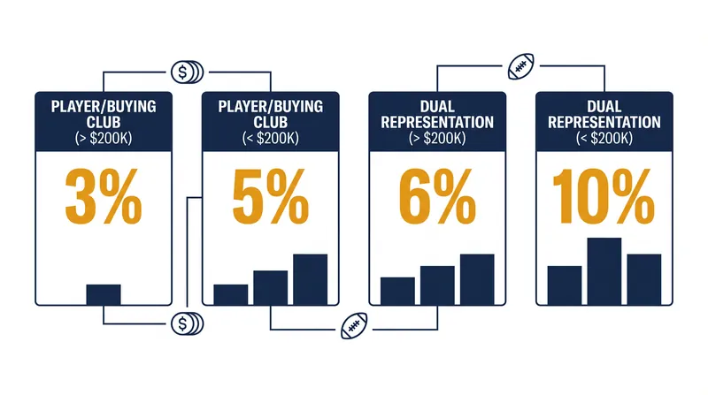 FIFA's strict percentage caps on agent commissions based on player remuneration.