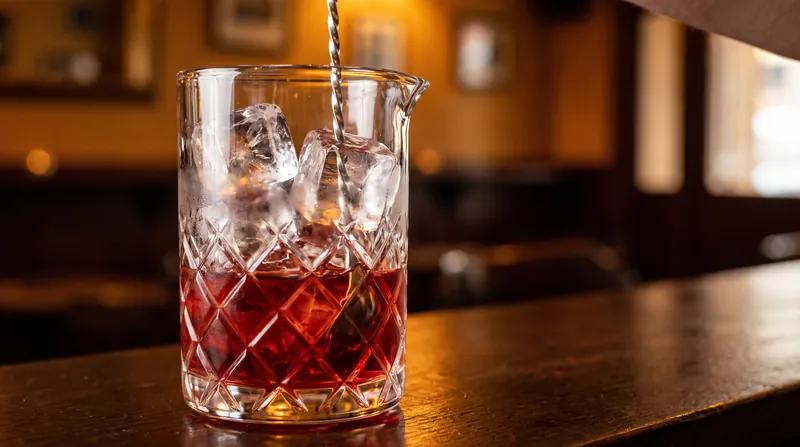 Stirring creates a laminar flow, chilling the drink slowly without introducing air bubbles, resulting in a silky texture.