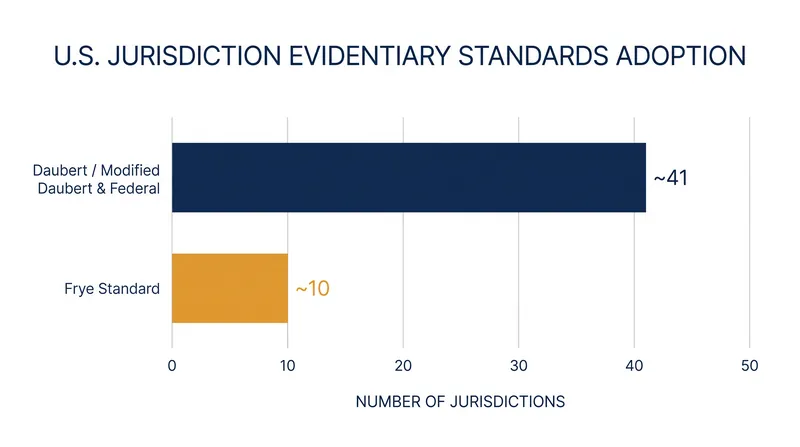 While the federal system and a majority of states use Daubert, a significant minority of states still rely on the Frye standard.