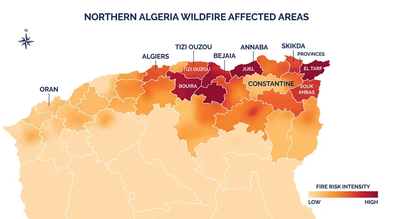 Northern Algeria has faced increasingly severe wildfire seasons, prompting the government's legislative escalation.