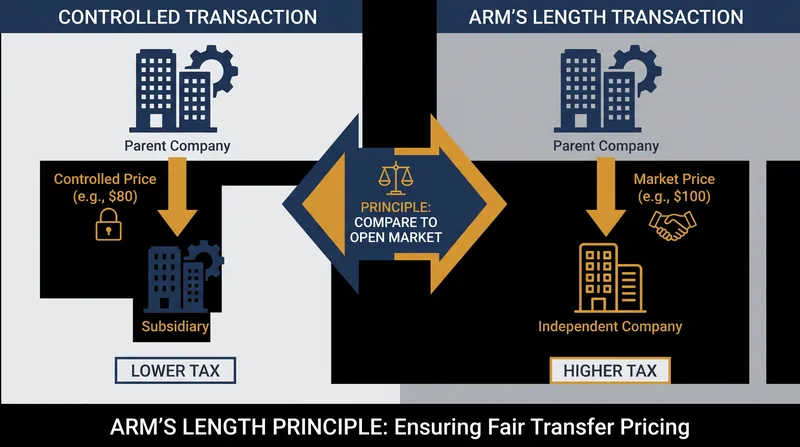 The arm's length principle requires internal corporate pricing to match open-market rates.