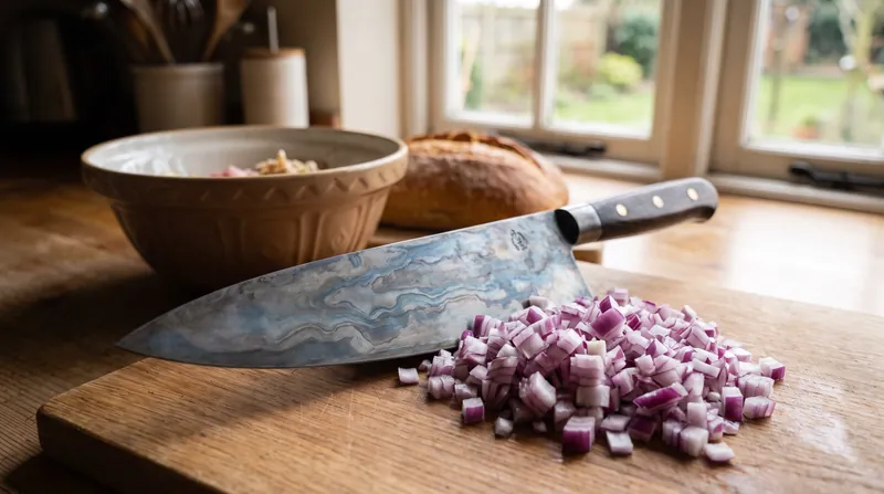 Over time, carbon steel develops a protective patina that tells the story of its use.