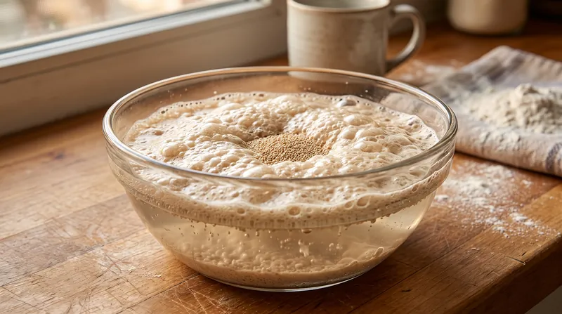 Yeast must be hydrated and fed in a warm environment to begin the biological fermentation process that produces carbon dioxide.