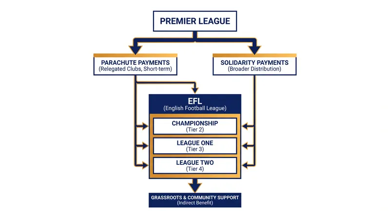Parachute and solidarity payments act as a financial safety net for the wider English football pyramid.
