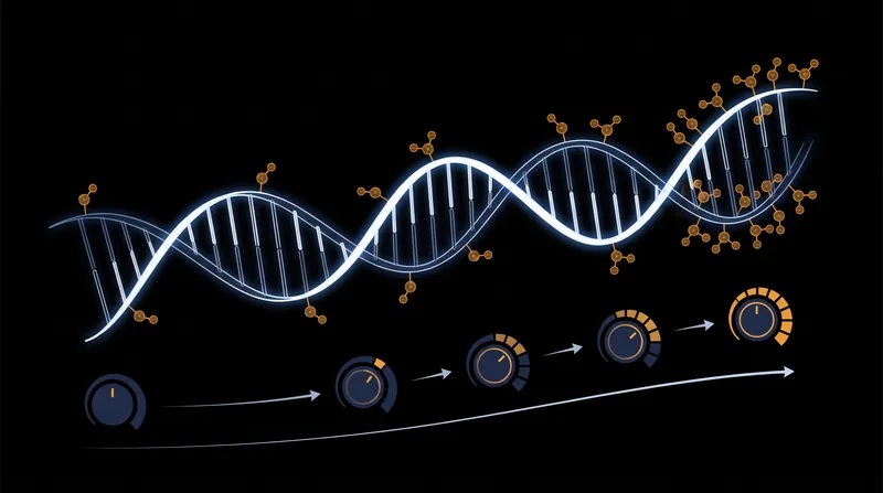 DNA methylation does not alter the genetic code, but changes how genes are expressed over time.