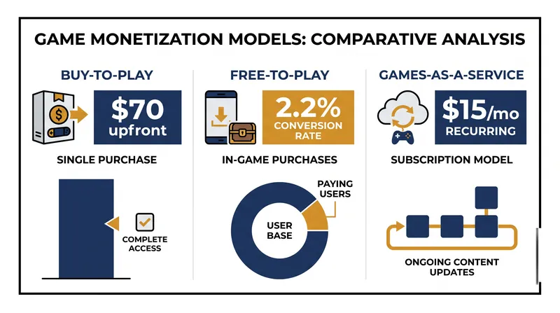 Comparing the core economic drivers of modern gaming models.