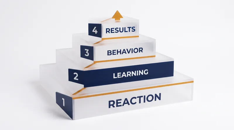 The Kirkpatrick Model establishes a four-tier hierarchy for evaluating training effectiveness.