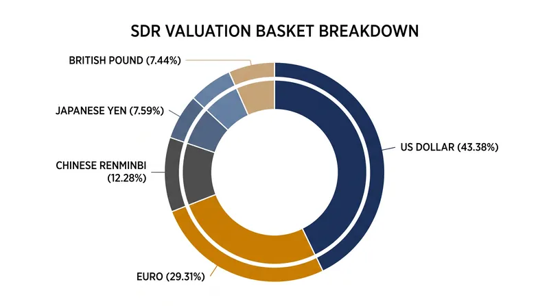 The value of the SDR is derived from a weighted basket of five major international currencies.