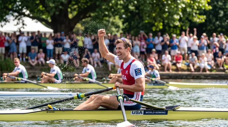 Germany's Oliver Zeidler captured his fourth world title in the men's single sculls.