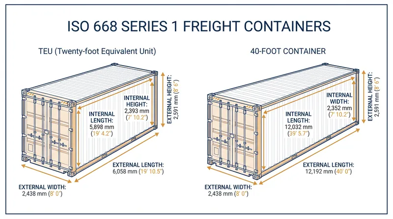 ISO 668 dictates the exact geometry that allows containers to move seamlessly between ships, trains, and trucks.