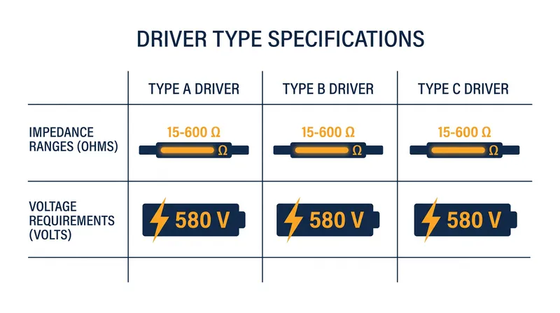 Different driver technologies require vastly different amplification strategies to reach optimal listening volumes.